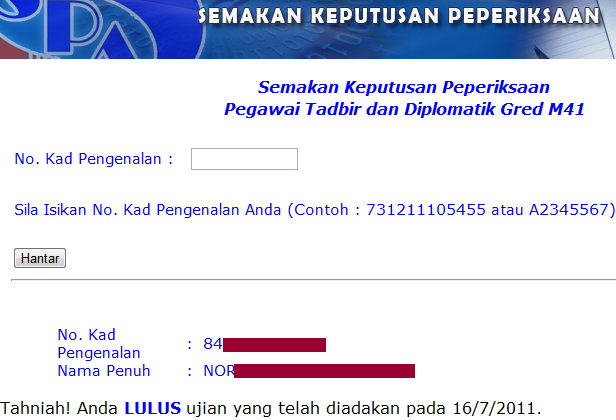 Proses Lantikan Pegawai Tadbir dan Diplomatik - Exam PTD