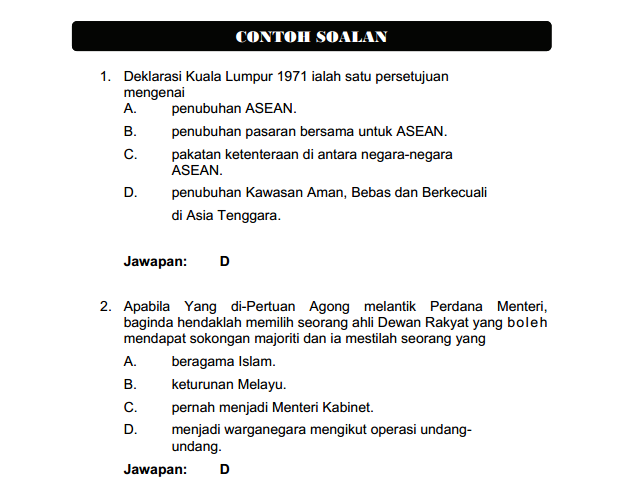 Am perubatan pengetahuan separa Contoh Soalan