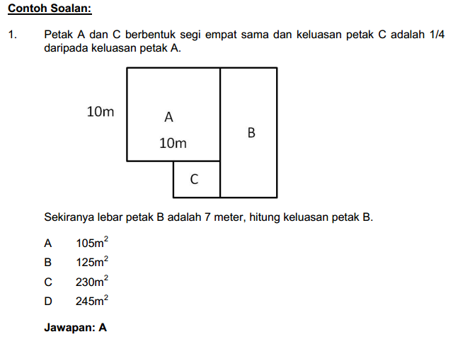 Contoh Soalan Matematik Peperiksaan Penguasa Kastam W41