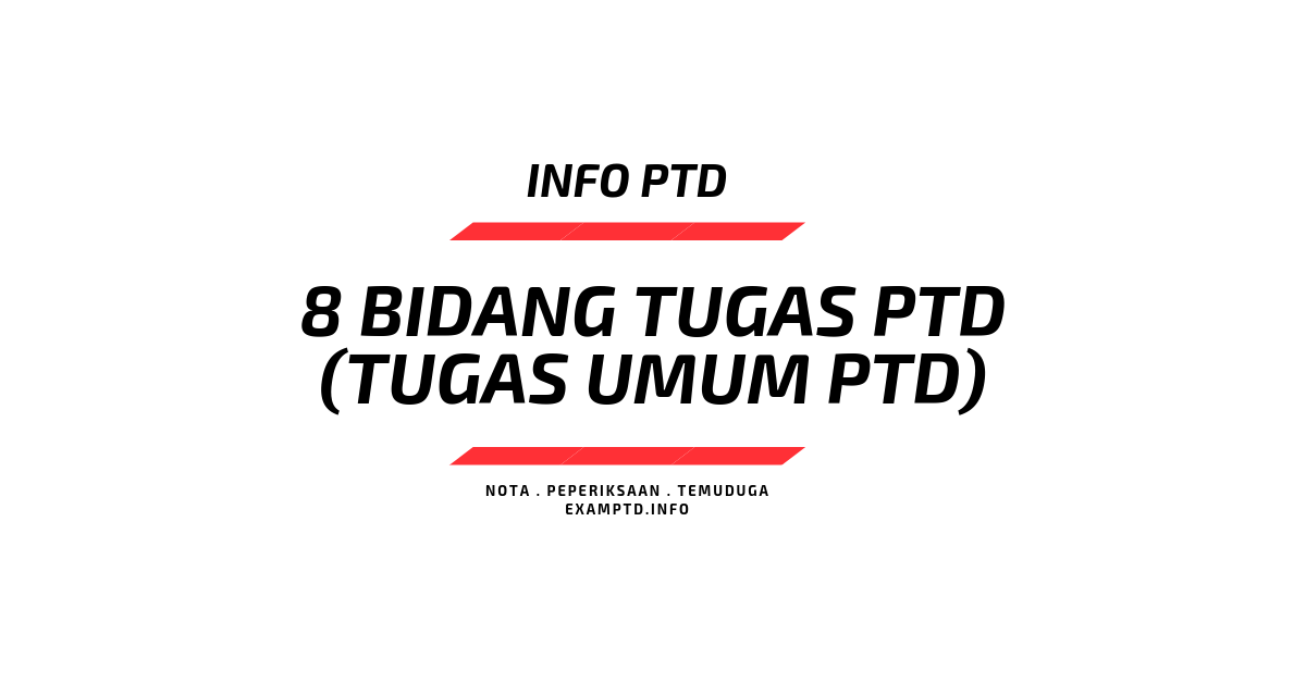 Tugas-tugas Umum Pegawai Tadbir Diplomatik  Exam PTD