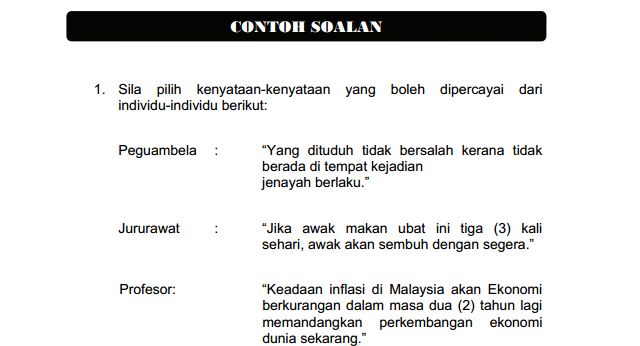 Contoh Soalan Penolong Pegawai Tadbir N29 (Rujukan 