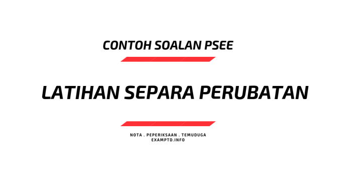 Contoh Soalan Peperiksaan Latihan Separa Perubatan  Exam PTD