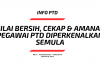 NILAI BERSIH, CEKAP & AMANAH PEGAWAI PTD DIPERKENALKAN SEMULA