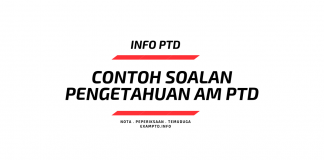 Contoh Soalan Pengetahuan AM PTD Malaysia