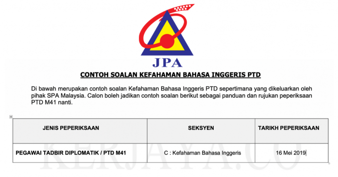 Contoh Soalan Psikometrik Spa 2019 - Selangor j