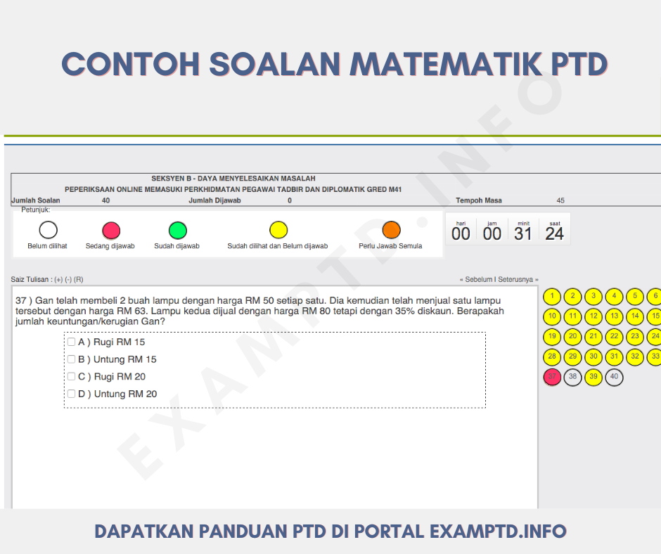 40 Contoh Soalan Sebenar Seksyen B PTD Untuk Rujukan Calon 